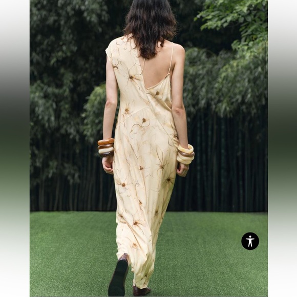 Zara Long Printed Dress ZW Collection NWT - Picture 4 of 12